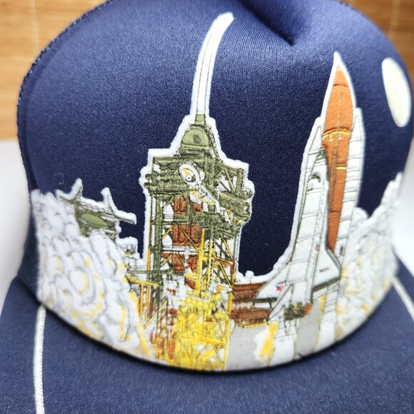 Vintage Kennedy Space Center Space Shuttle Trucker Hat Snapback - Picture 3 of 14